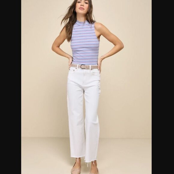 Lulu's Striped Bodysuit L - Picture 1 of 4